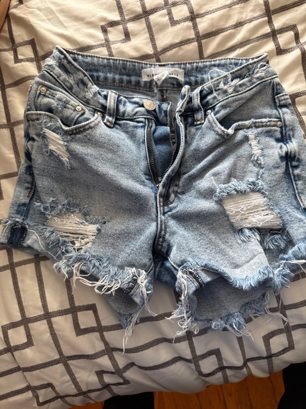 Almost Famous Light Blue Distressed Denim Cutoff Shorts
